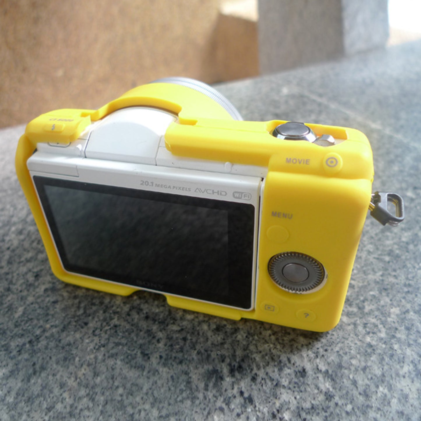 Soft Silicone Camera Protective Cover Case for Sony A5100 ILCE-5000 - Yellow