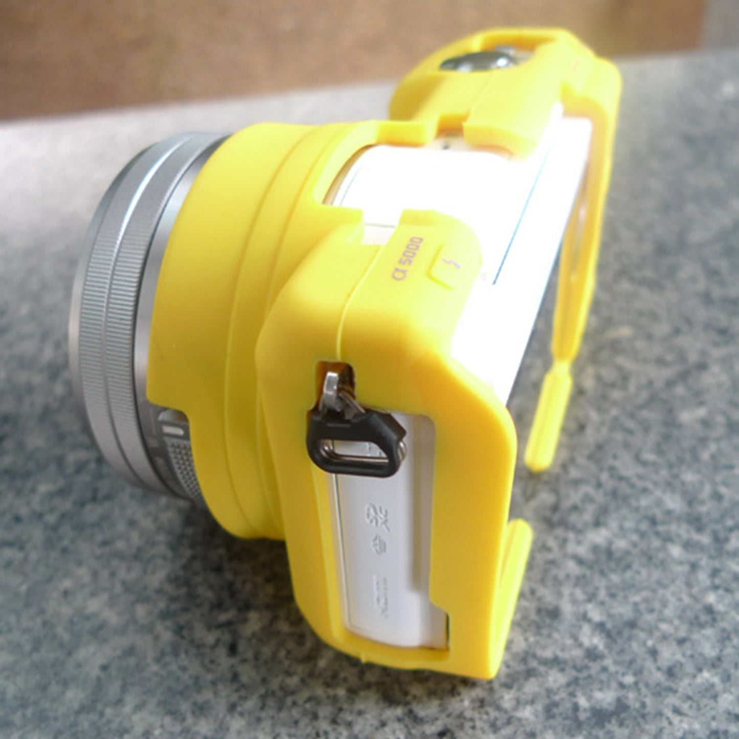 Soft Silicone Camera Protective Cover Case for Sony A5100 ILCE-5000 - Yellow