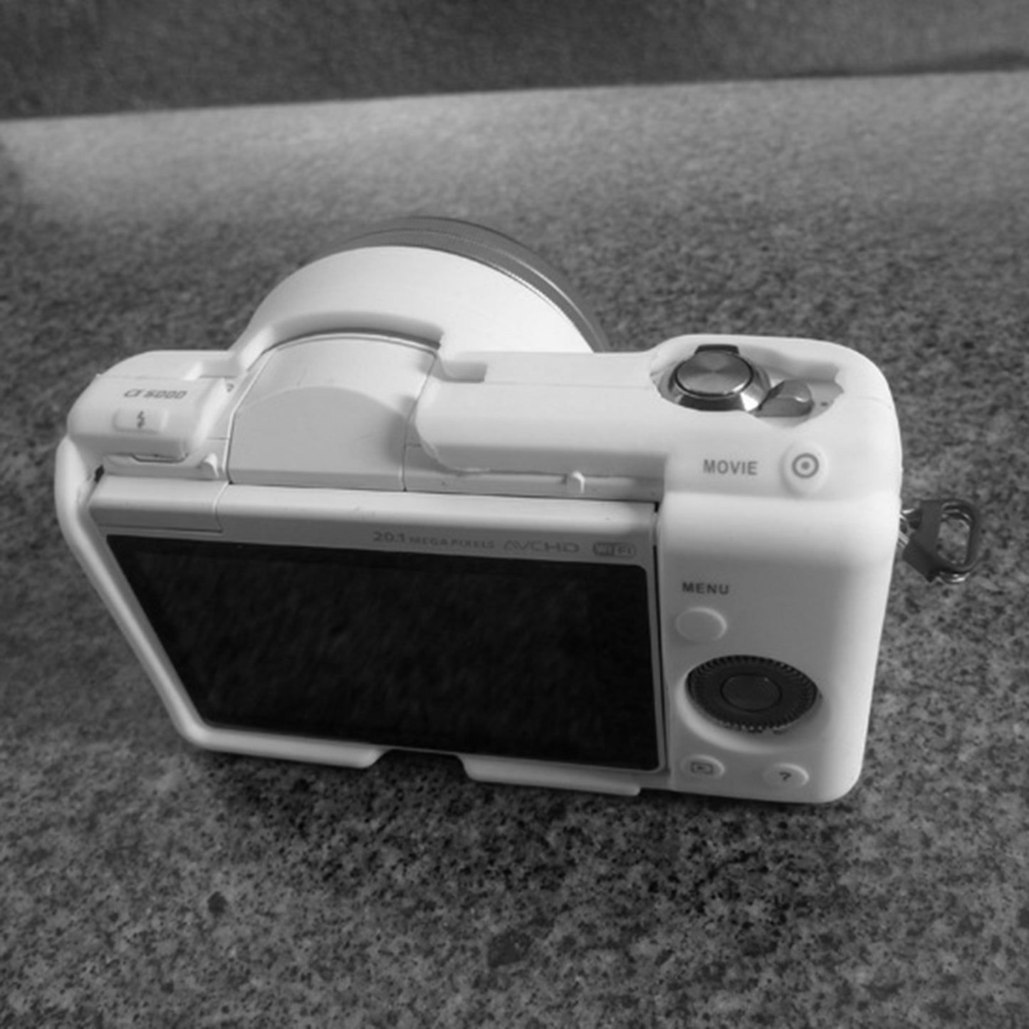 Soft Silicone Camera Protective Cover Shell for Sony A5100 ILCE-5000 - White