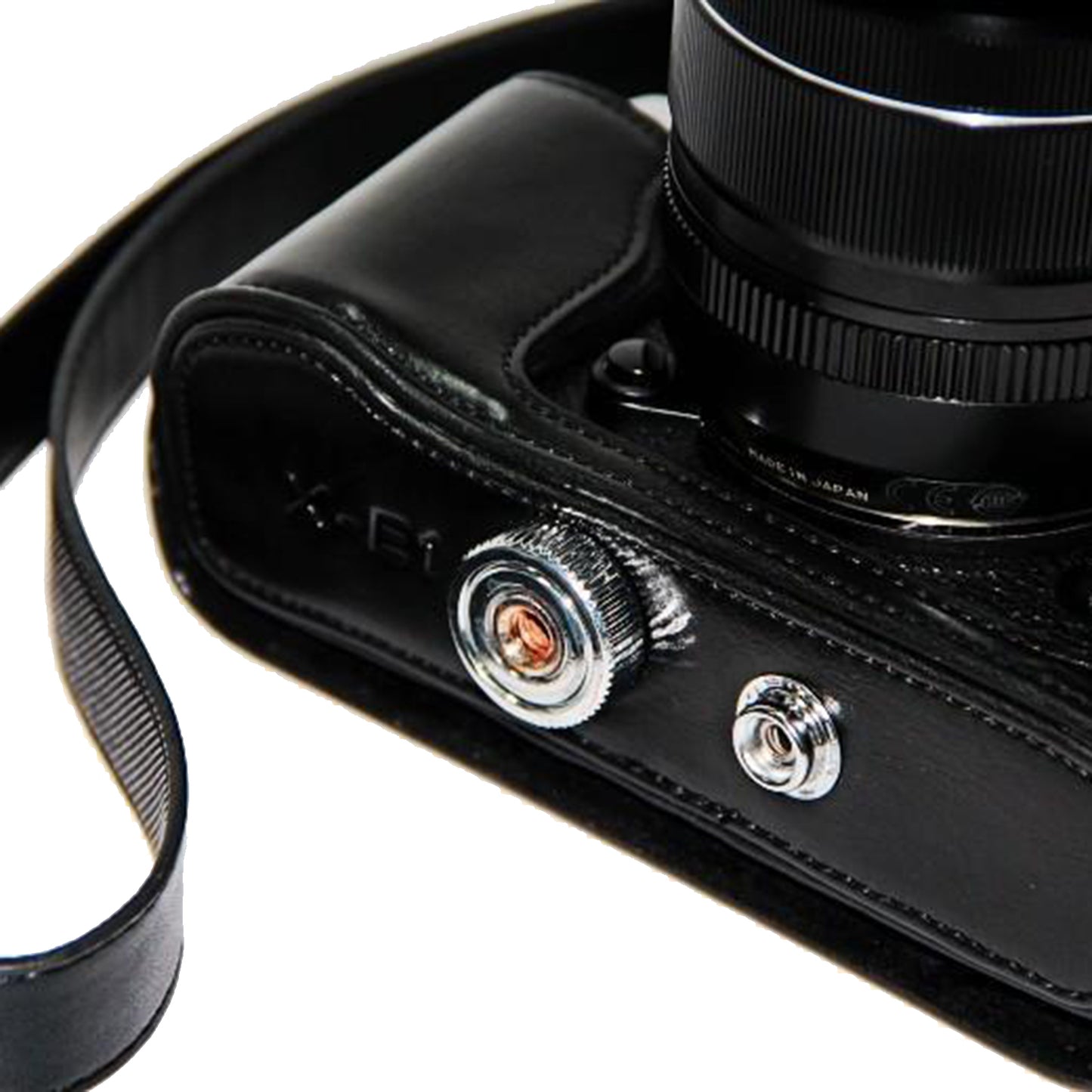 PU Leather Camera Protective Case with Shoulder Strap for Fujifilm X-E1/X-E2 - Black