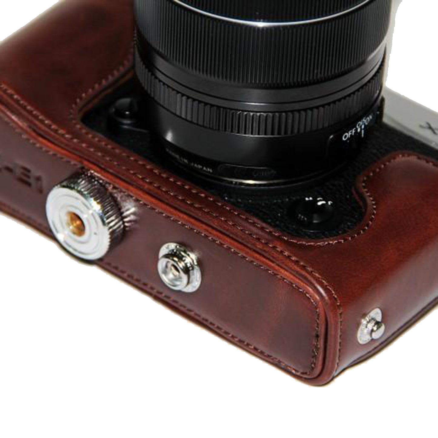 PU Leather Camera Protective Bag + Strap for Fujifilm X-E1/X-E2 - Coffee