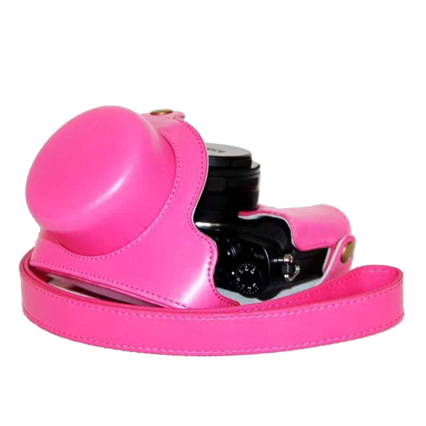 PU Leather Camera Bag Protective Case Cover for Panasonic LX100 - Rose