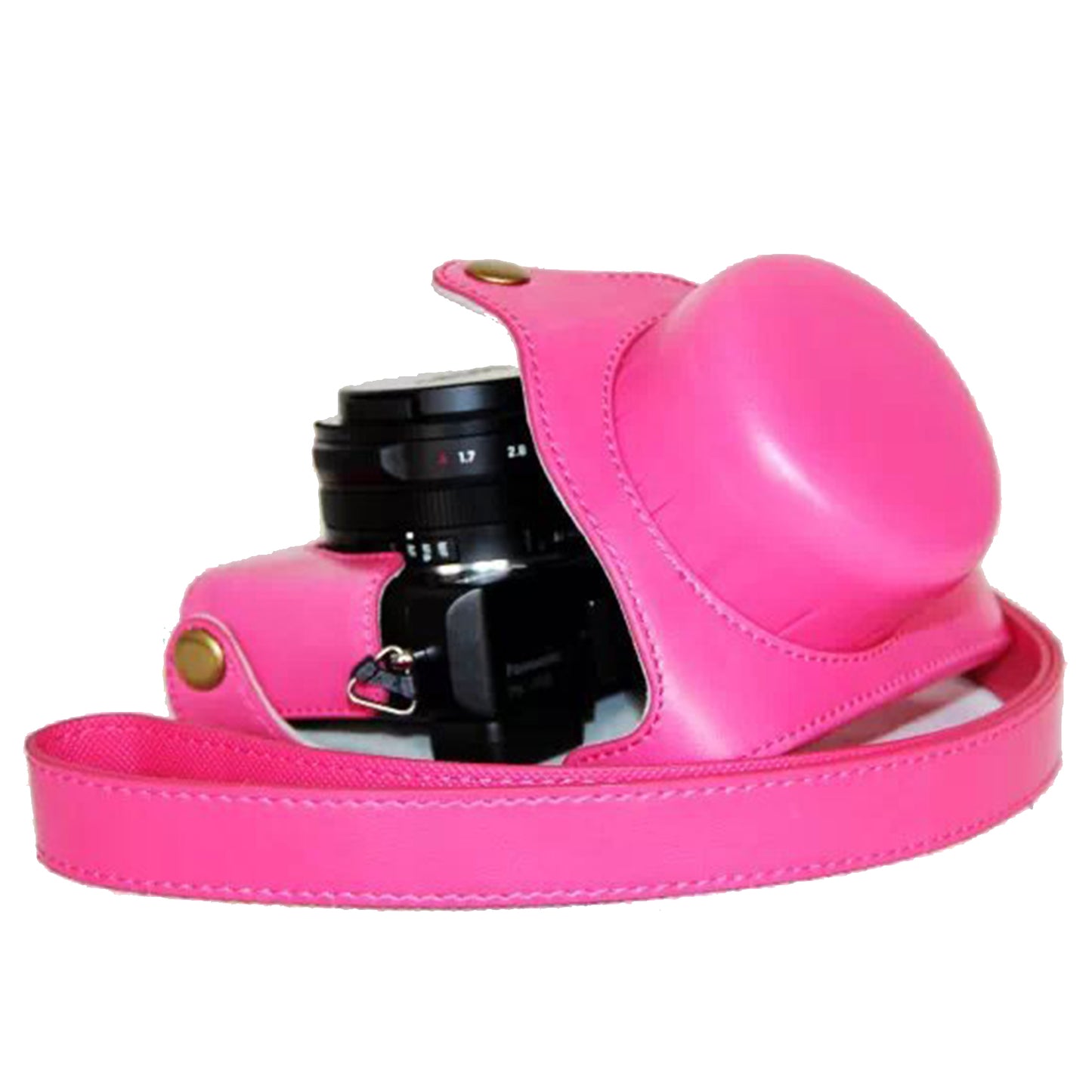 PU Leather Camera Bag Protective Case Cover for Panasonic LX100 - Rose