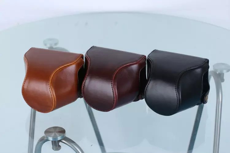 Protective Leather Camera Case with Shoulder Strap for Nikon J5 with 10-30mm Lens (Taiwan Version) - Black