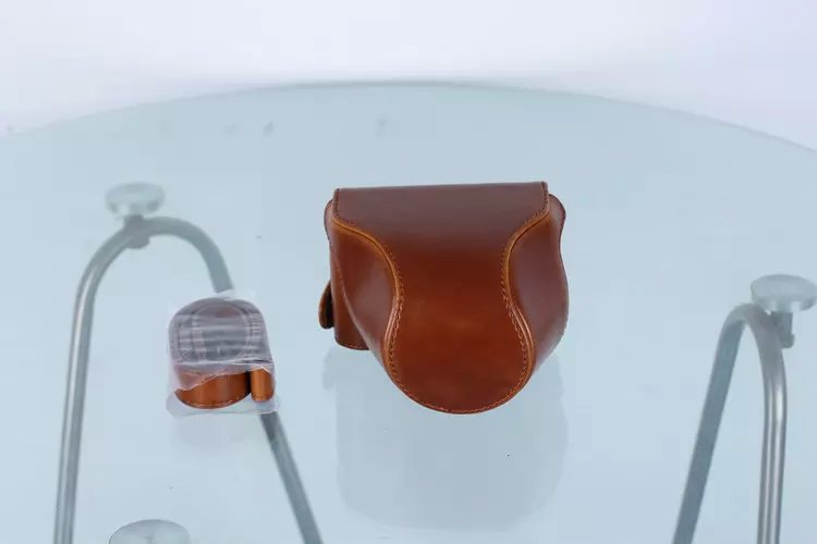 Leather Camera Protective Case with Shoulder Strap for Nikon J5 with 10-30mm Lens (Taiwan Version) - Brown