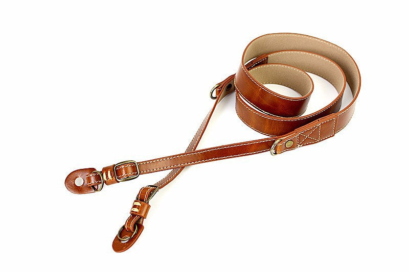 Leather Camera Protective Case Bag with Shoulder Strap for Fujifilm X100/X100S/X100M/X100T - Brown