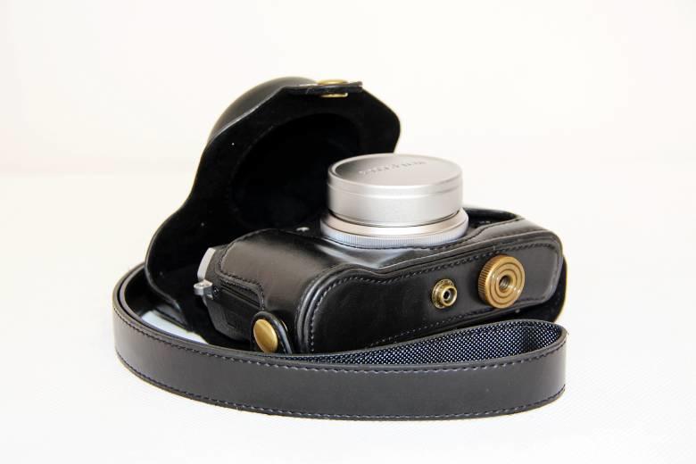 PU Leather Camera Bag Protective Case Cover for Fujifilm X30 - Black