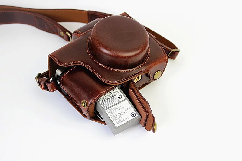 PU Leather Camera Protective Shell + Strap for Olympus EM10/EM10II Digital Camera - Brown