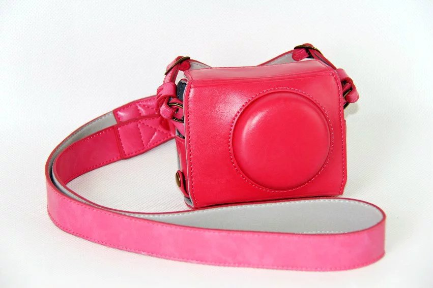 PU Leather Camera Protective Case + Strap for Canon PowerShot G7X MarkII Digital Camera - Rose