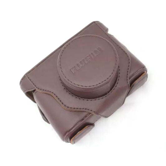 PU Leather Camera Protective Cover Shell + Strap for Fuji X10/X20 Digital Camera - Coffee