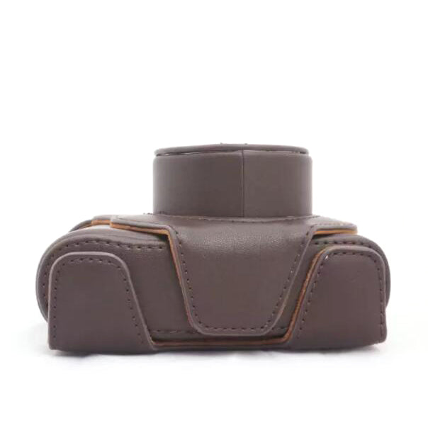 PU Leather Camera Protective Cover Shell + Strap for Fuji X10/X20 Digital Camera - Coffee