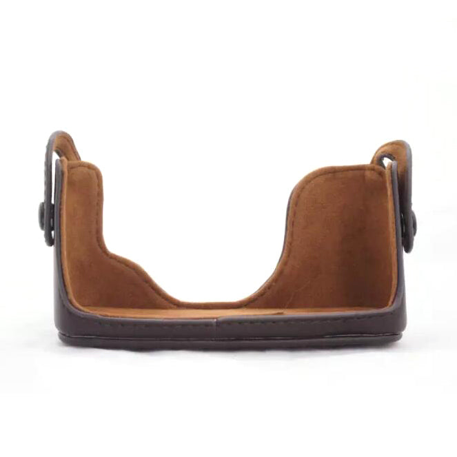 PU Leather Camera Protective Cover Shell + Strap for Fuji X10/X20 Digital Camera - Coffee