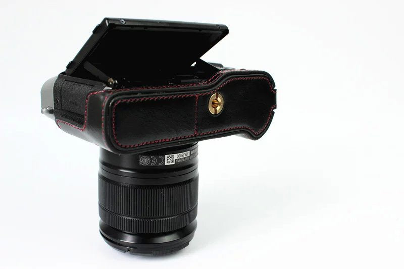 Protective Leather Camera Case Bag with Hollow Pad for Fujifilm XT10 / X-T10 - Black