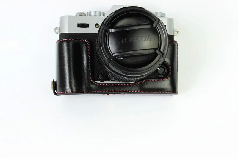 Protective Leather Camera Case Bag with Hollow Pad for Fujifilm XT10 / X-T10 - Black