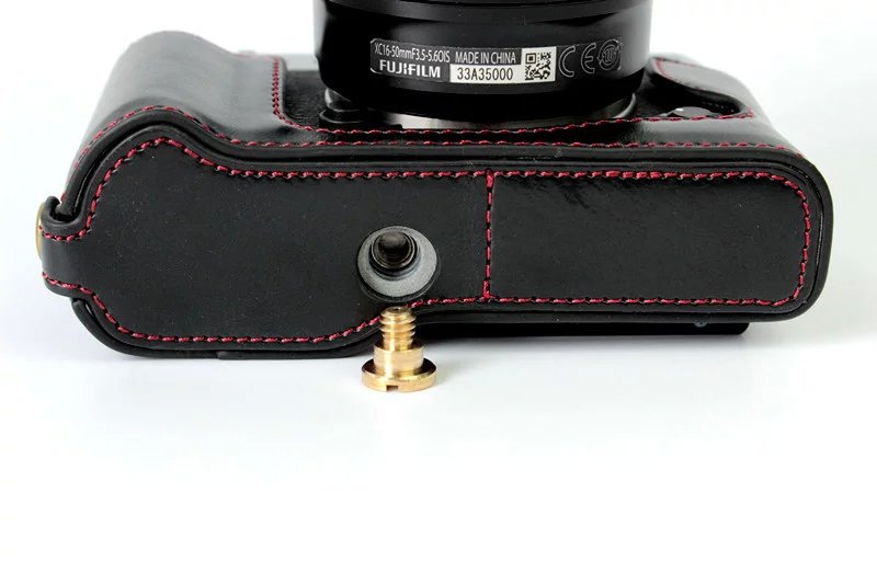 Protective Leather Camera Case Bag with Hollow Pad for Fujifilm XT10 / X-T10 - Black