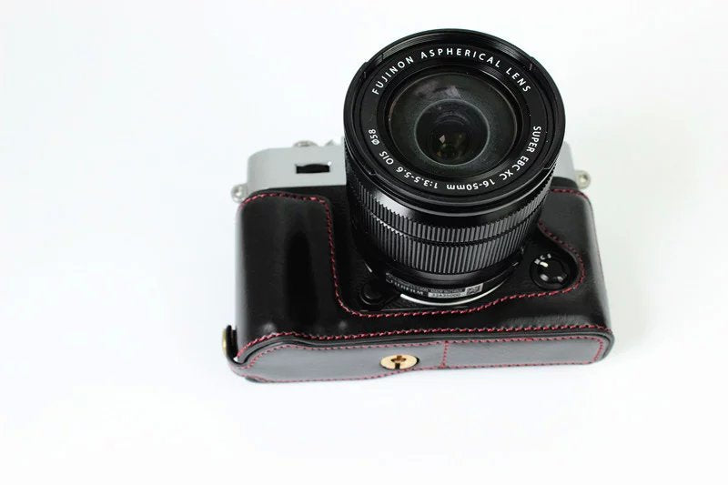 Protective Leather Camera Case Bag with Hollow Pad for Fujifilm XT10 / X-T10 - Black