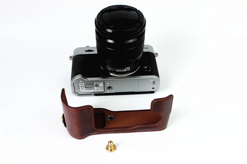 Protective Leather Camera Cover Bag with Hollow Pad for Fujifilm XT10 / X-T10 - Coffee