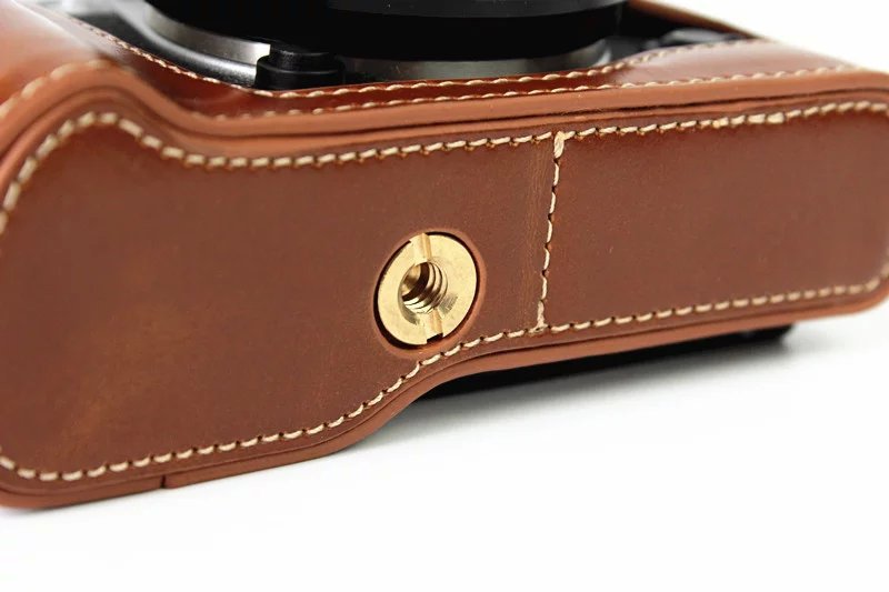 Protective Leather Camera Cover Bag with Hollow Pad for Fujifilm XT10 / X-T10 - Coffee