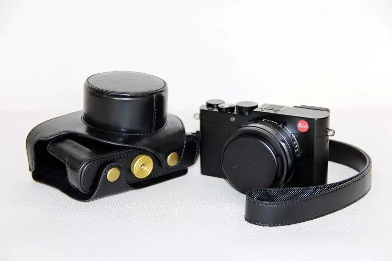 PU Leather Protective Camera Case + Strap for Leica D-LUX (Typ 109) Digital Camera - Black