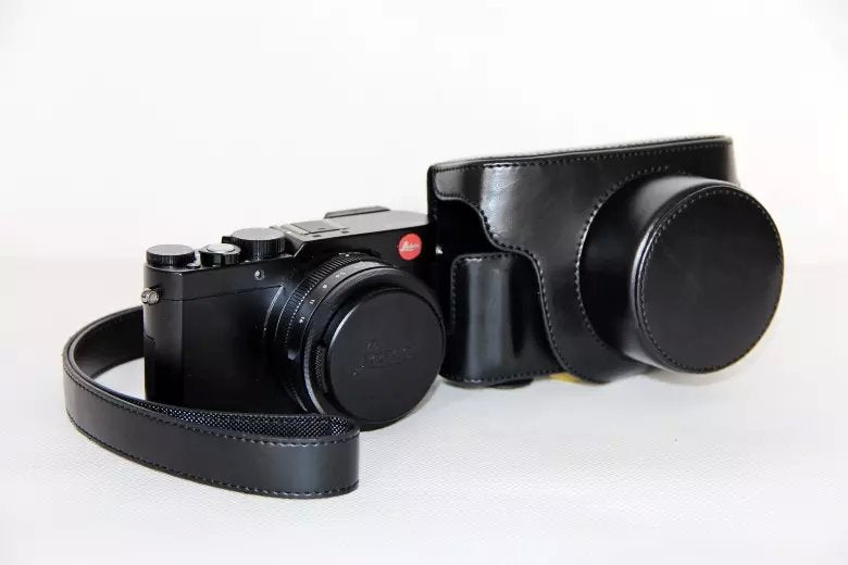 PU Leather Protective Camera Case + Strap for Leica D-LUX (Typ 109) Digital Camera - Black
