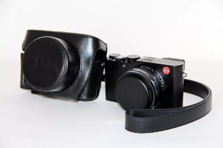 PU Leather Protective Camera Case + Strap for Leica D-LUX (Typ 109) Digital Camera - Black