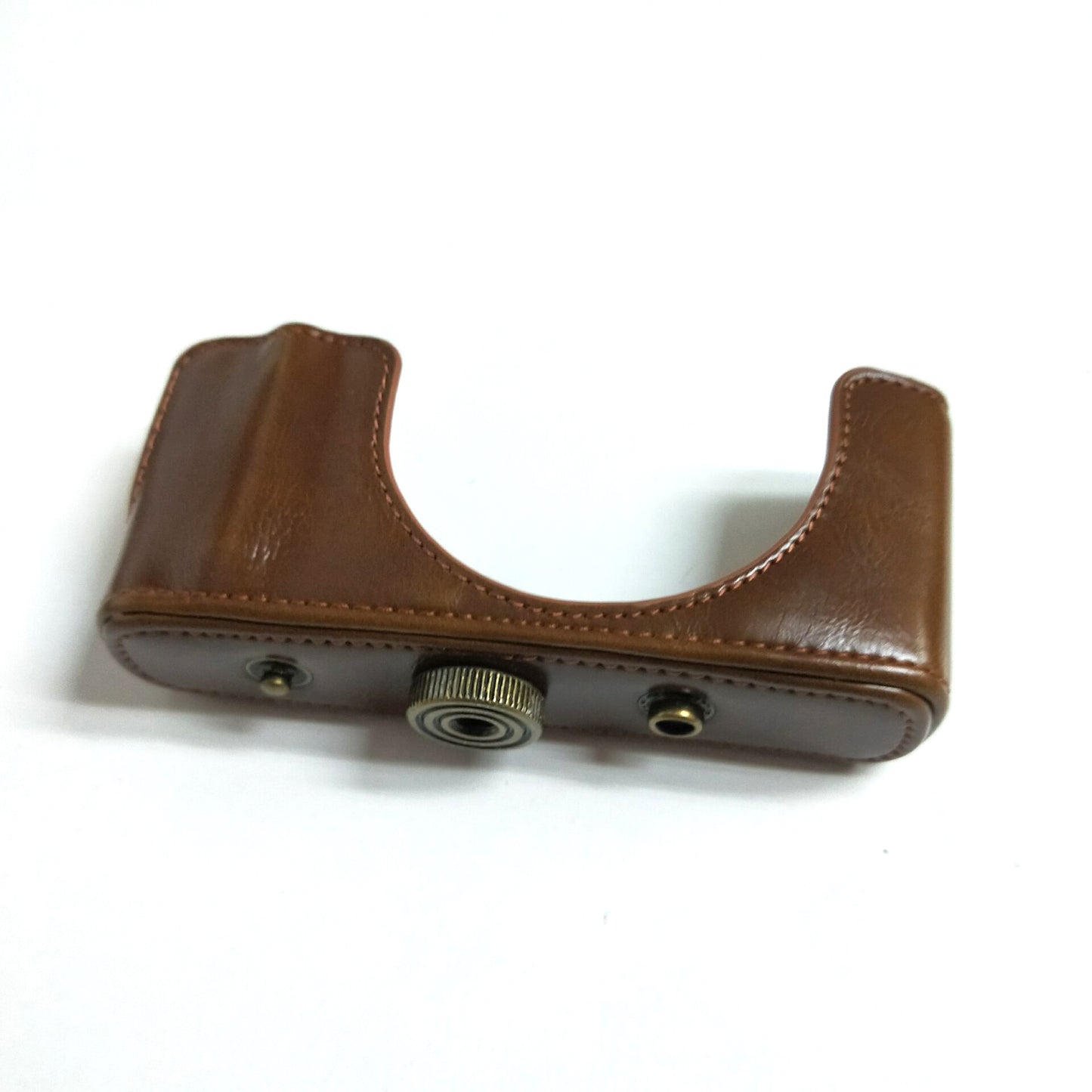 PU Leather Camera Bag + Strap for Leica D-LUX (Typ 109) Digital Camera - Brown