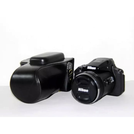 PU Leather Camera Protection Case for Nikon Coolpix P900S  - Black