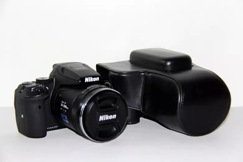 PU Leather Camera Protection Case for Nikon Coolpix P900S  - Black
