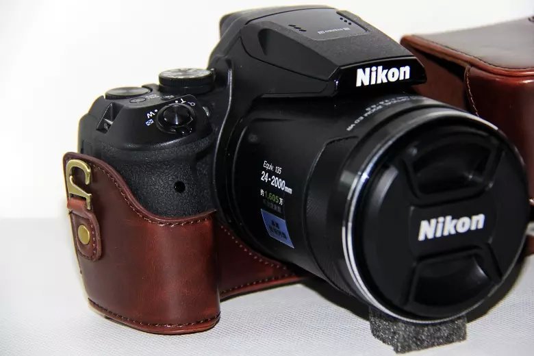 PU Leather Camera Protector Cover for Nikon Coolpix P900S  - Coffee