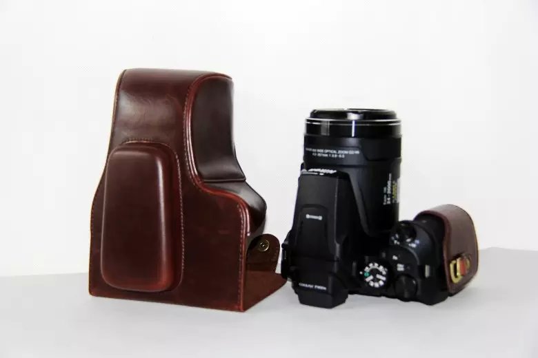 PU Leather Camera Protector Cover for Nikon Coolpix P900S  - Coffee