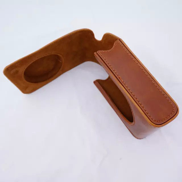 Protective PU Leather Camera Case with Shoulder Strap for Fujifilm XF1/XQ2/XQ1 - Brown