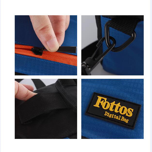 F039S Professional Portable Nylon Travel Camera Bag - Blue