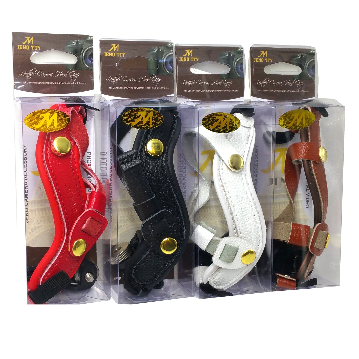 Genuine Leather Camera Wrist Strap for DSLR or SLR Camera - Black
