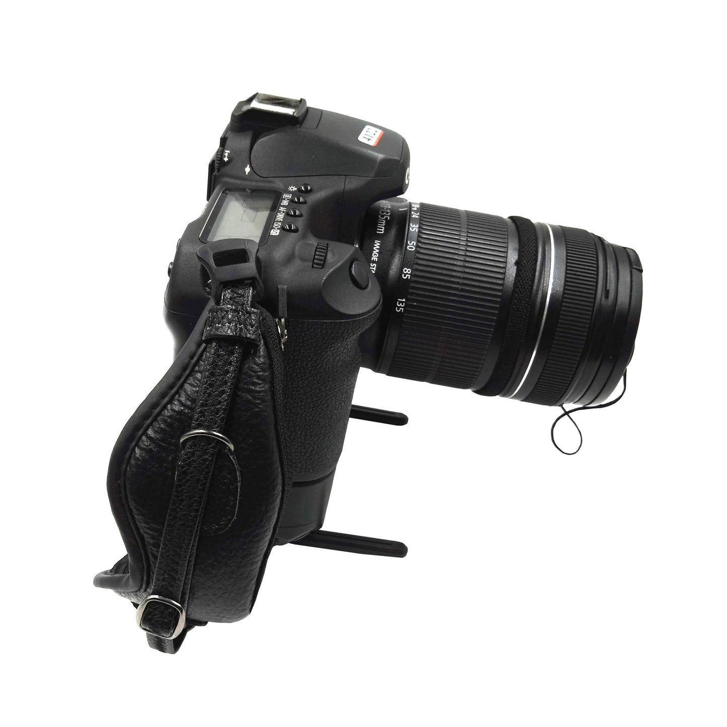 JM-KM-16N Genuine Leather Hand Strap Grip with Eye Shade for DSLR SLR Cameras - Black