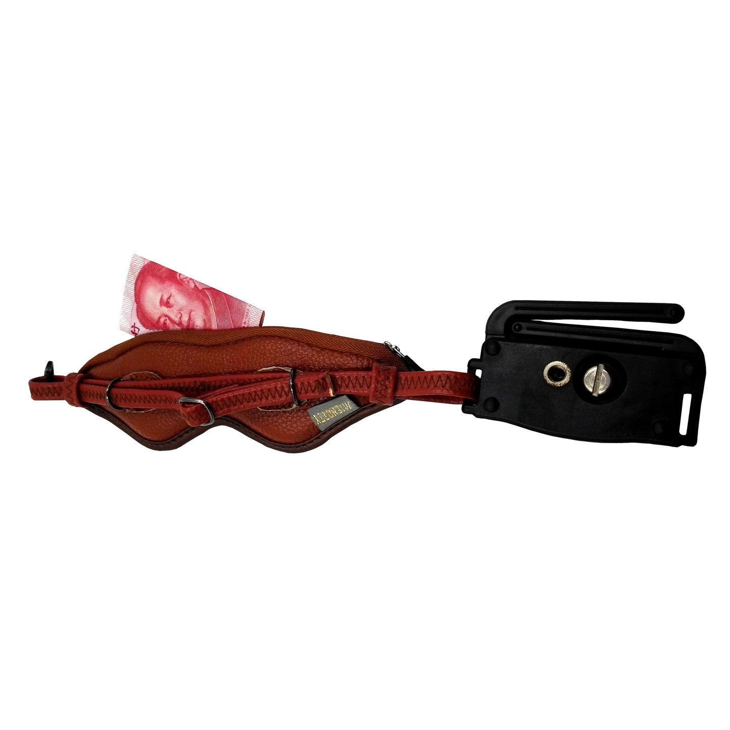 JM-KM-16N Genuine Leather Hand Grip Lanyard for DSLR SLR Cameras with Eye Shade - Brown