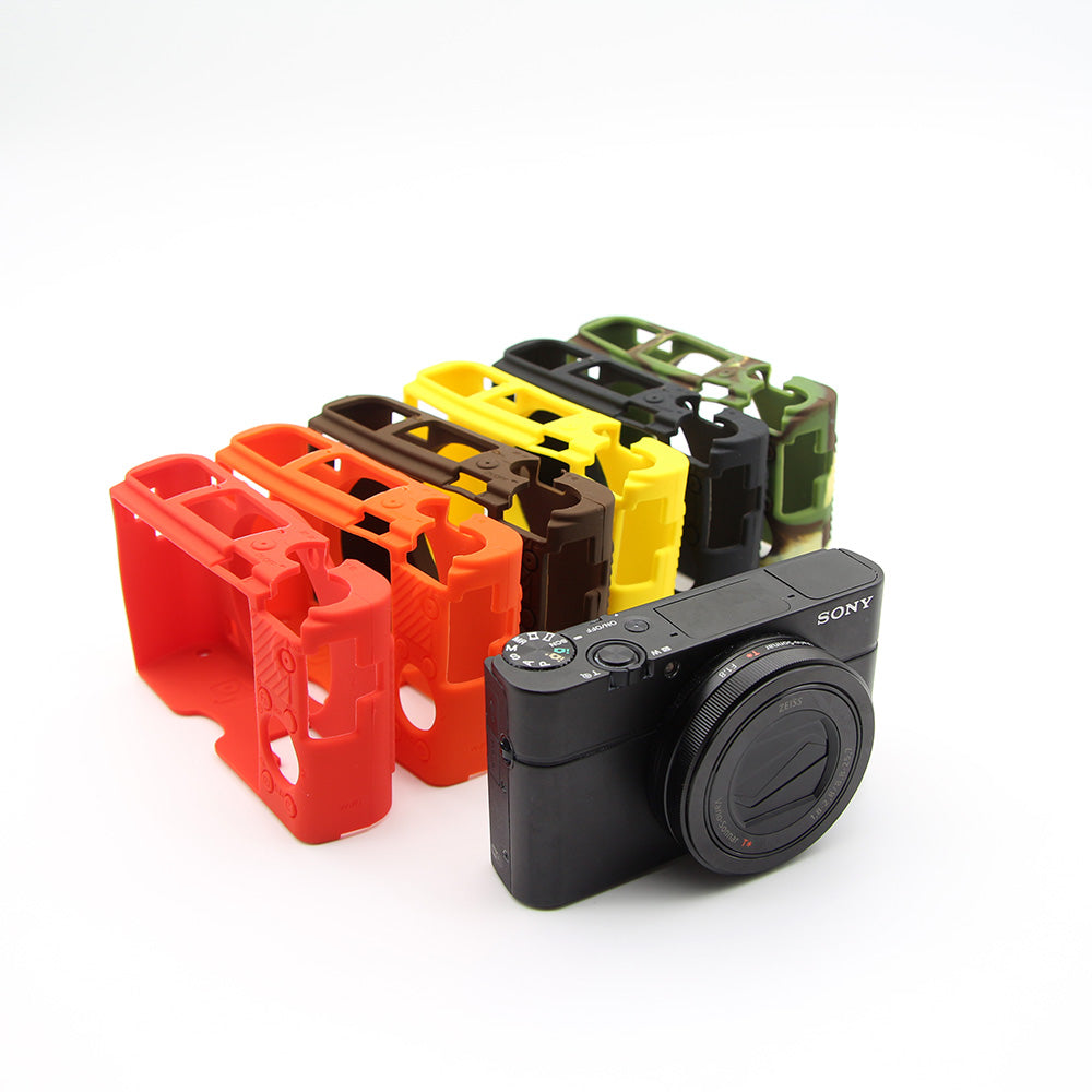 Soft Silicone Protective Shell for Sony RX100 III / IV/ IIV - Orange