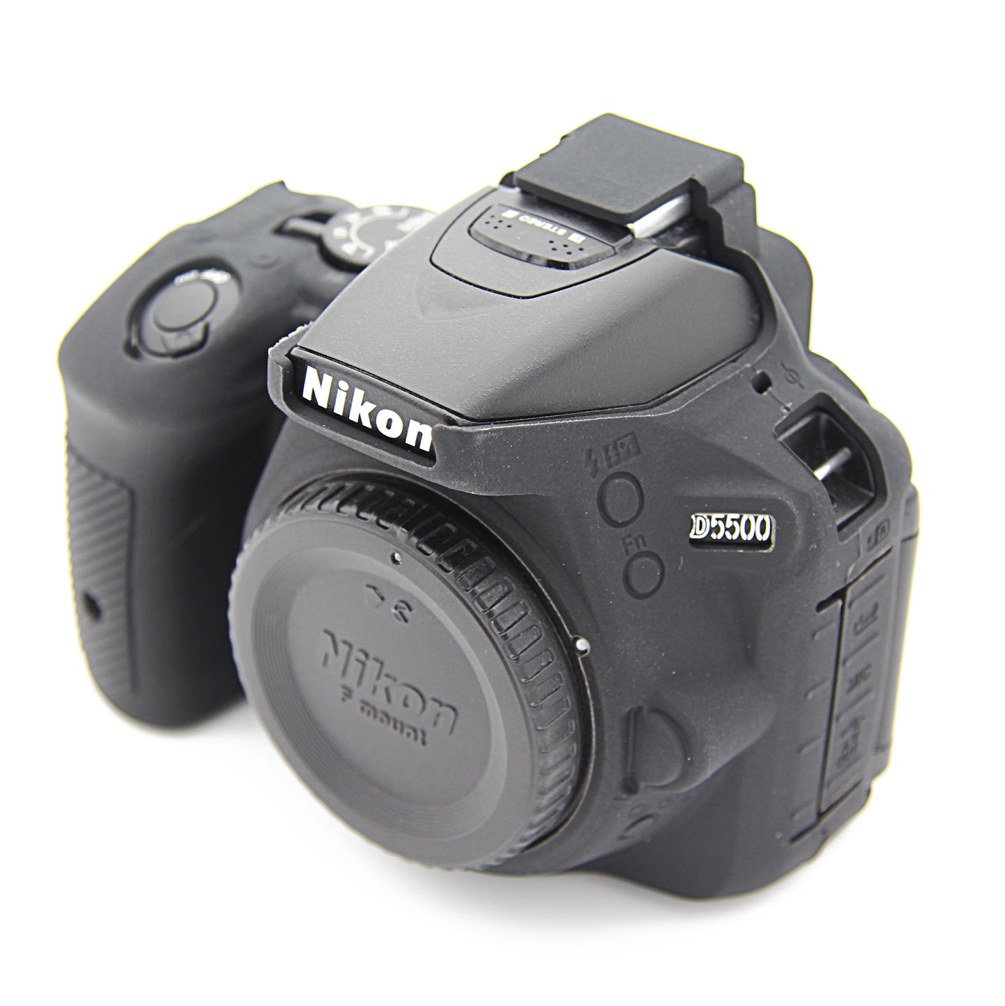 Uniqkart for Nikon D5500 D5600 Cameras Soft Silicone Protective Skin Shell Case - Black