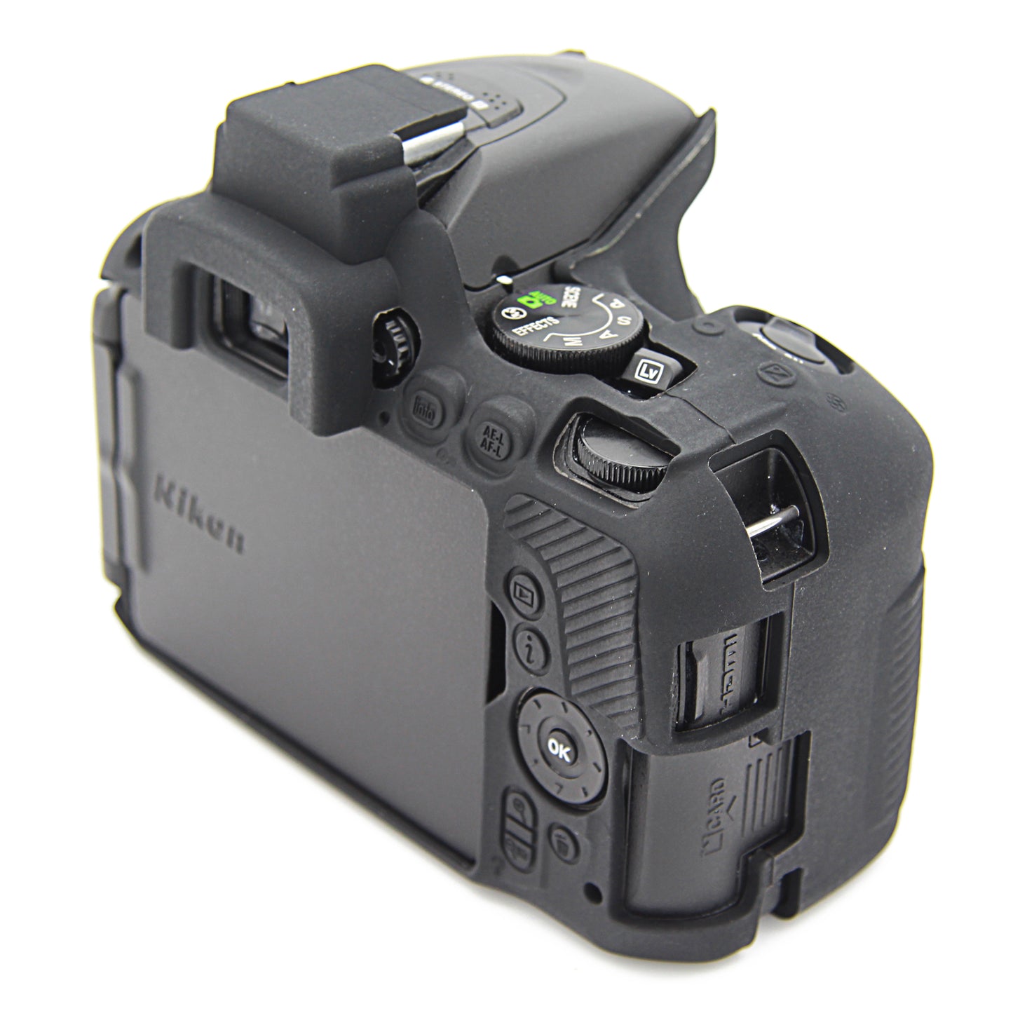 Uniqkart for Nikon D5500 D5600 Cameras Soft Silicone Protective Skin Shell Case - Black