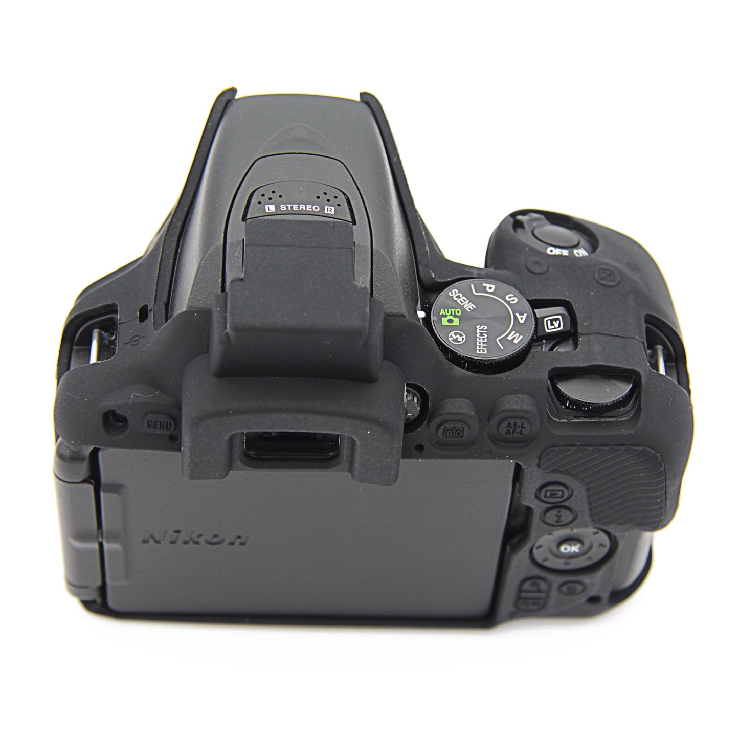 Uniqkart for Nikon D5500 D5600 Cameras Soft Silicone Protective Skin Shell Case - Black