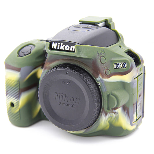 Soft Silicone Protective Case for Nikon D5500 D5600 Cameras - Camouflage