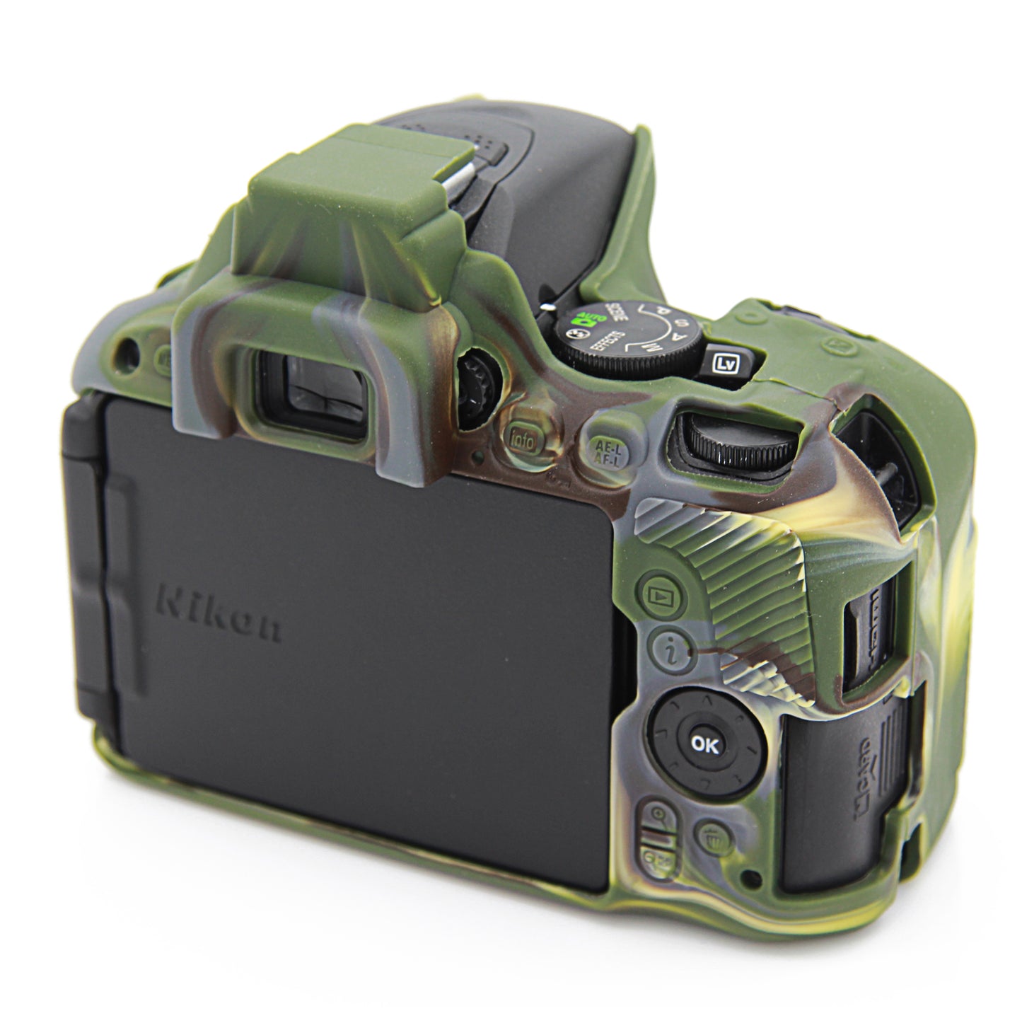Soft Silicone Protective Case for Nikon D5500 D5600 Cameras - Camouflage