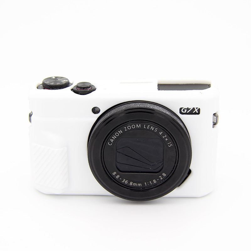 Soft Silicone Protective Cover for Canon G7X Mark II - White