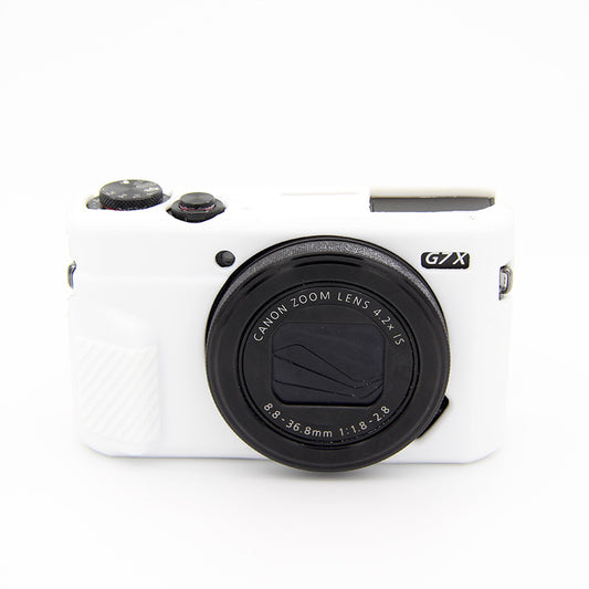 Soft Silicone Protective Cover for Canon G7X Mark II - White