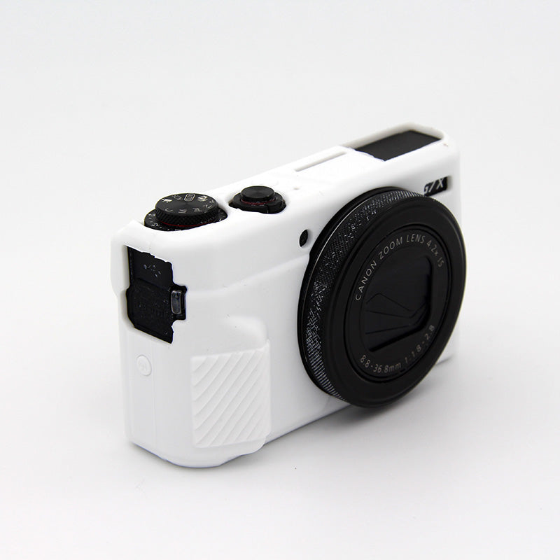 Soft Silicone Protective Cover for Canon G7X Mark II - White
