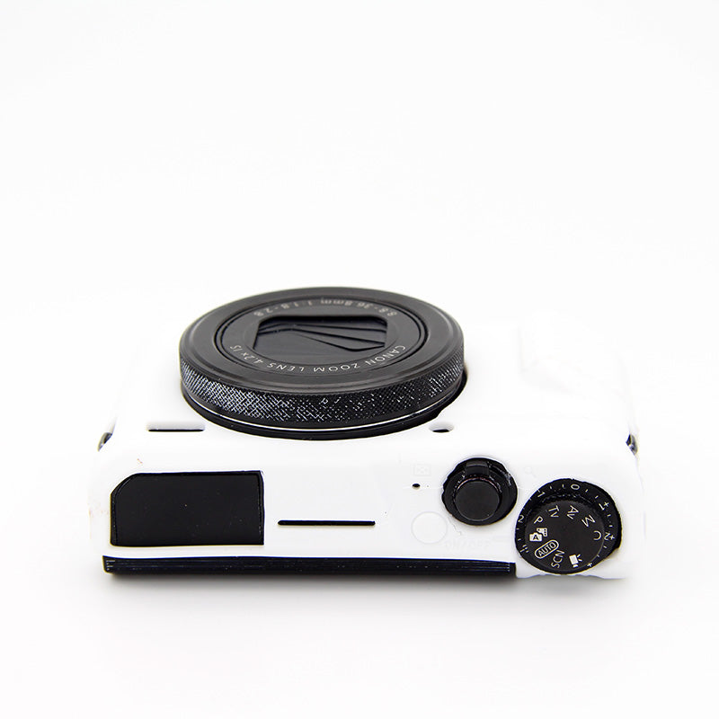 Soft Silicone Protective Cover for Canon G7X Mark II - White