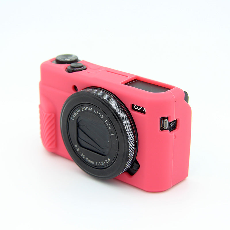Soft Silicone Protective Shell for Canon G7X Mark II - Red