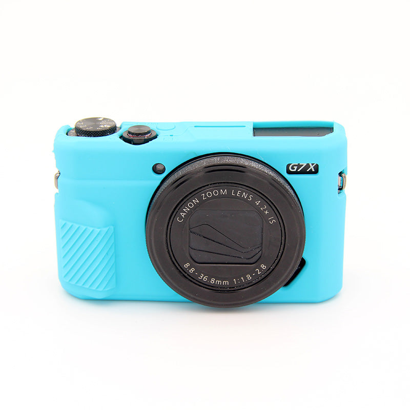 Flexible Silicone Protective Case Cover for Canon G7X Mark II - Blue