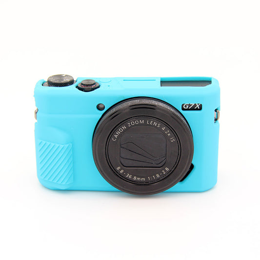 Flexible Silicone Protective Case Cover for Canon G7X Mark II - Blue