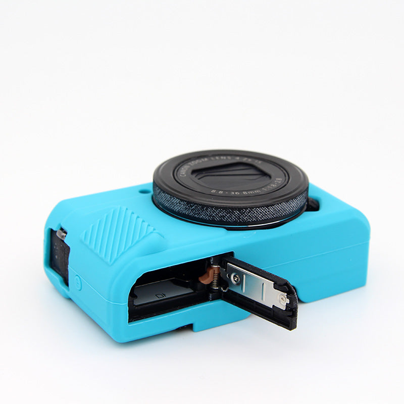 Flexible Silicone Protective Case Cover for Canon G7X Mark II - Blue