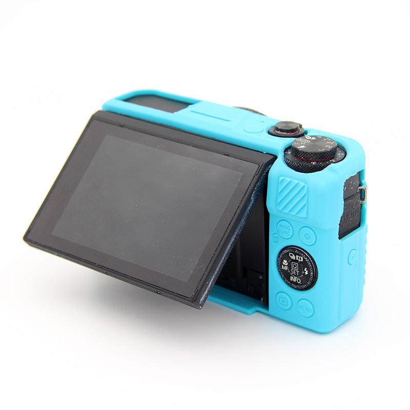 Flexible Silicone Protective Case Cover for Canon G7X Mark II - Blue